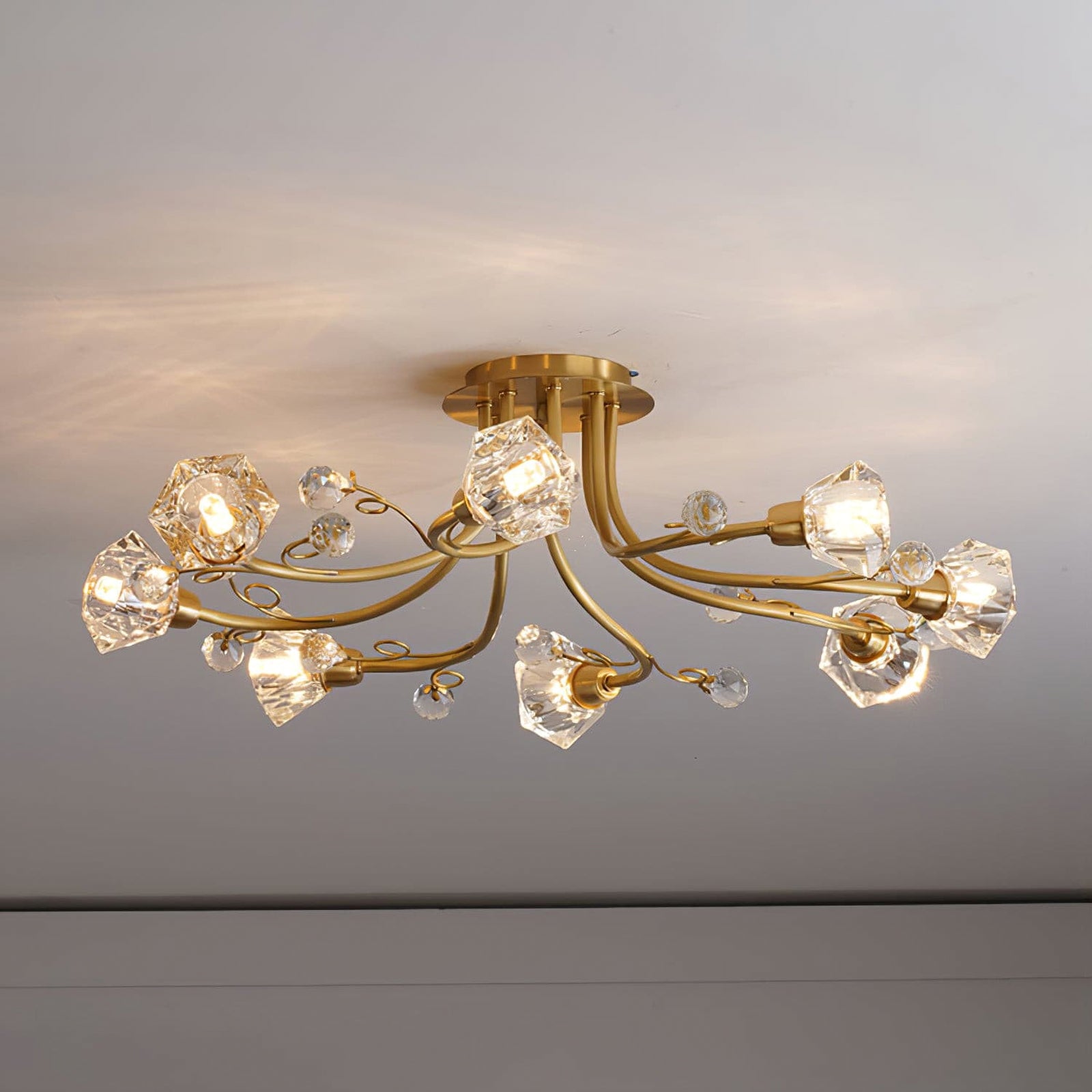 8-head flower ceiling lamp - Cueteks