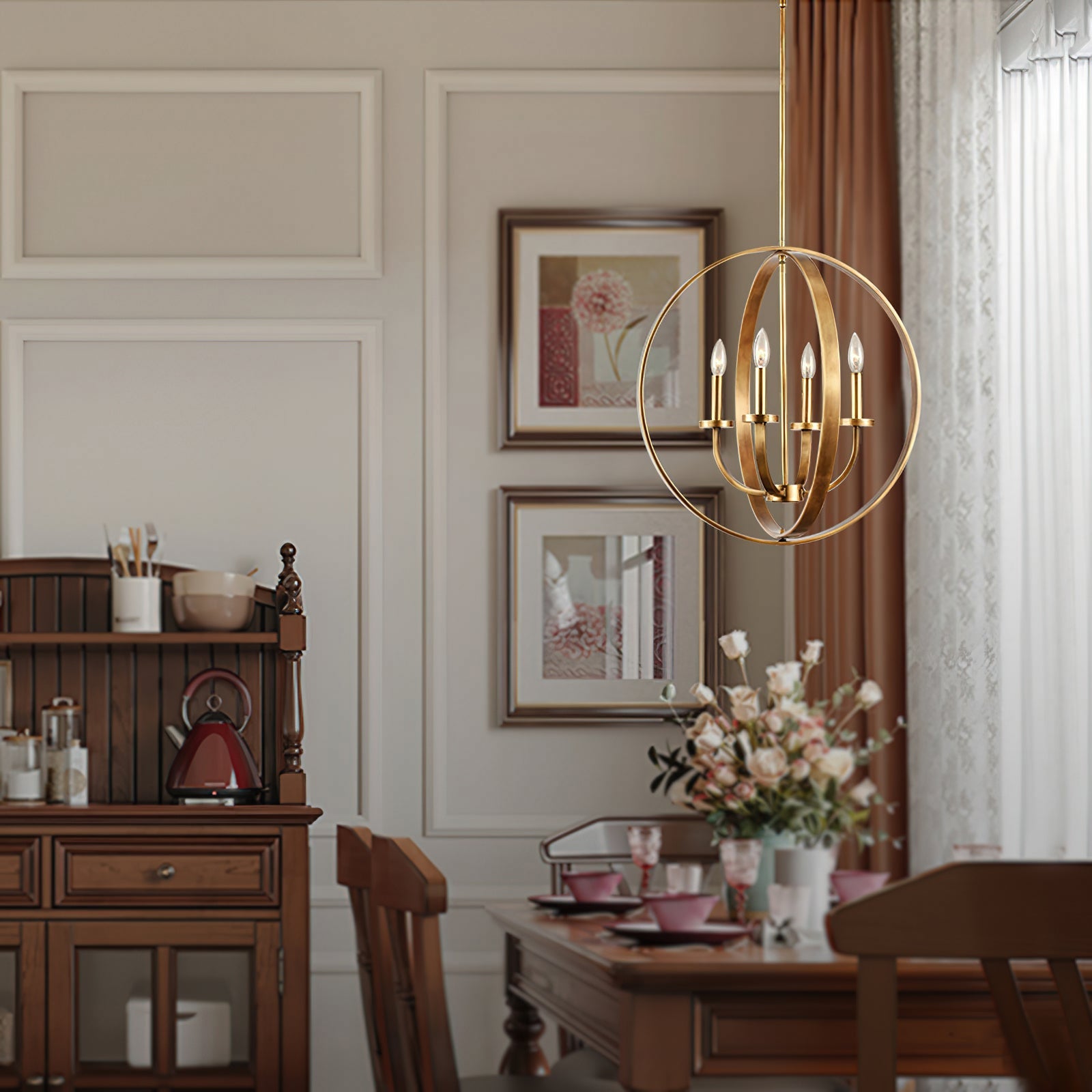 Modern cage chandelier - Cueteks