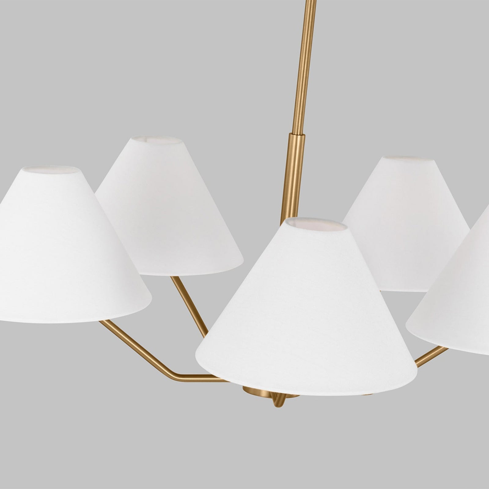 Minimalist Black Fabric Shade Chandelier - Cueteks