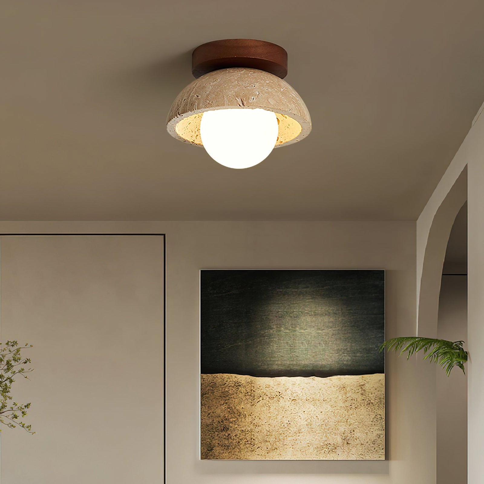 Piedra wood ceiling lamp - Cueteks