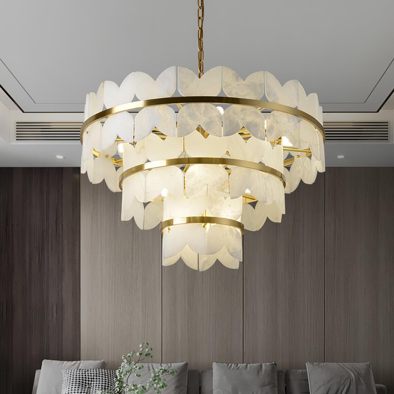 Patanga Alabaster Butterfly Chandelier - Cueteks