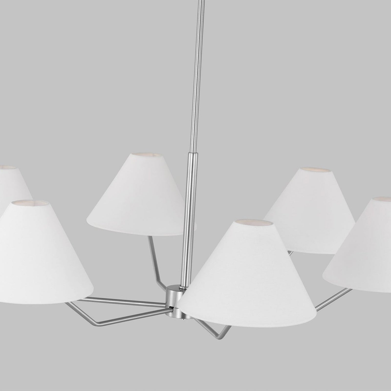 Minimalist Black Fabric Shade Chandelier - Cueteks