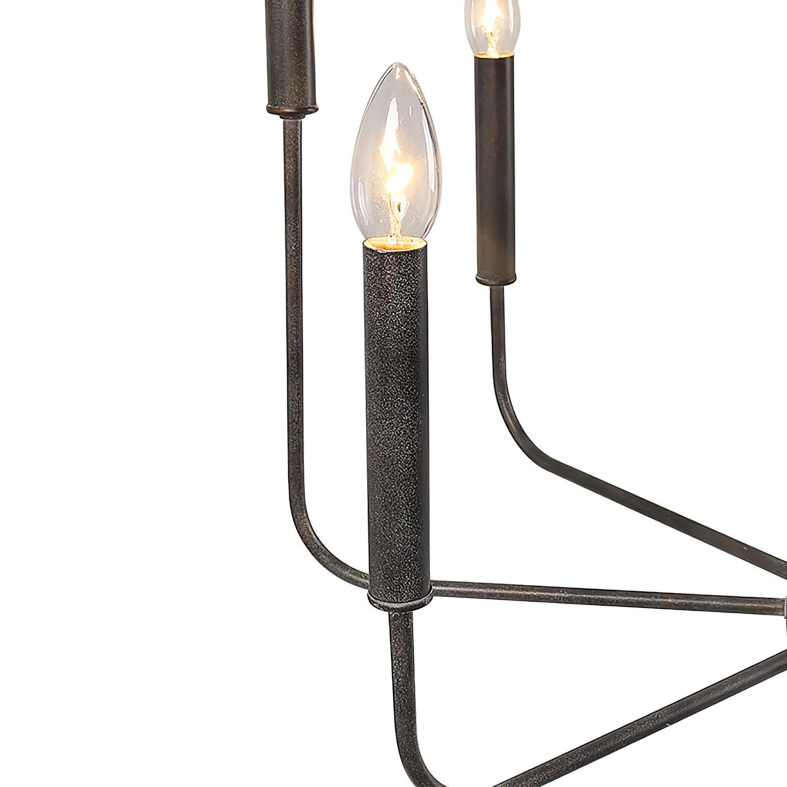 Modern Black Candlestick Chandelier - Cueteks