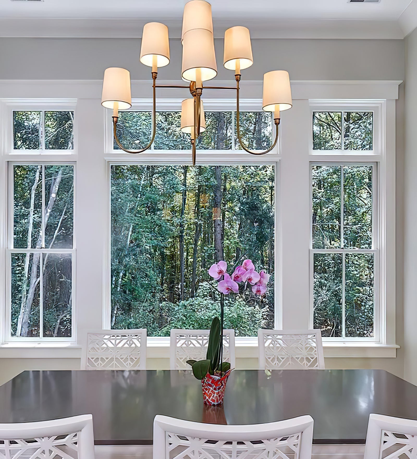 Vendome Gold Fabric Shade Chandelier - Cueteks