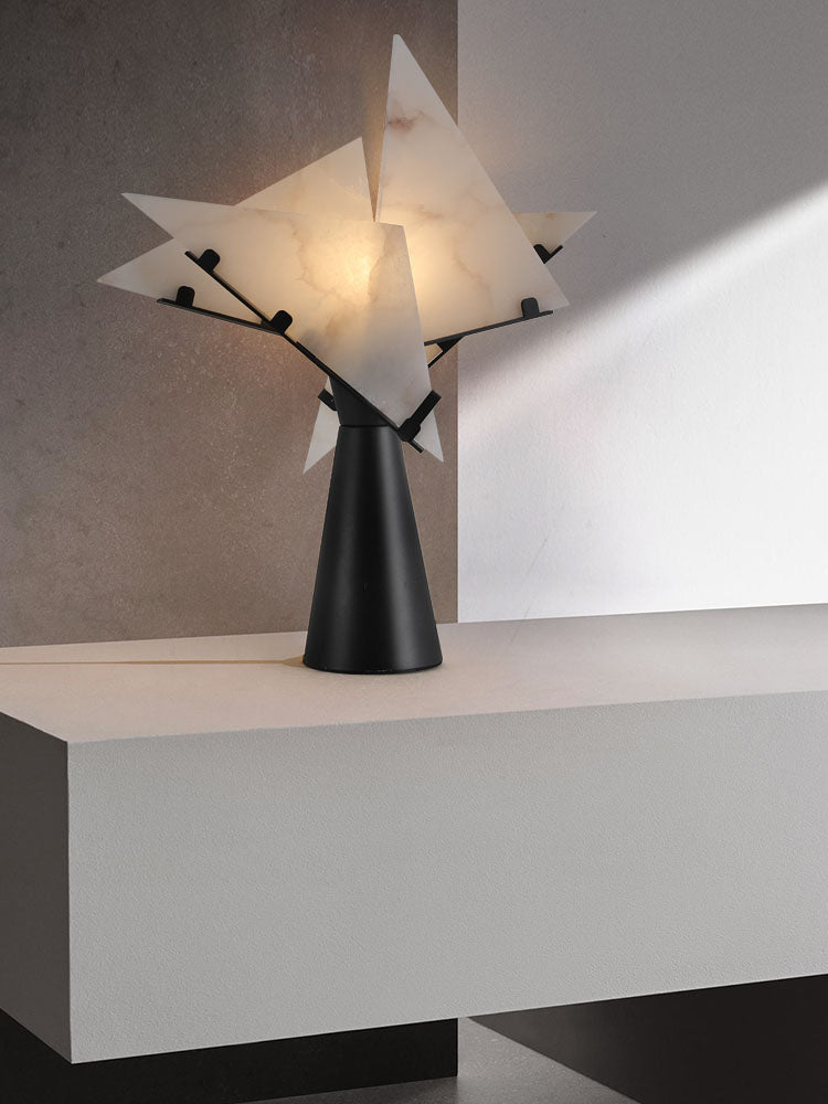 Abstract Alabaster Table Lamp - Cueteks