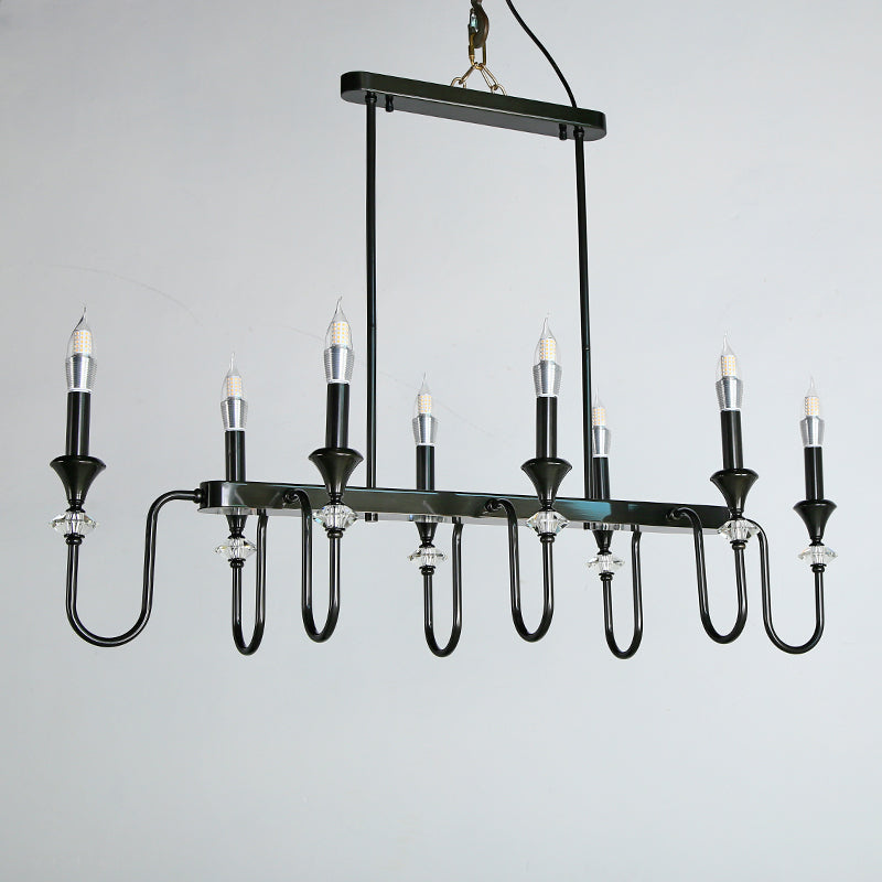 Vintage Iron Scroll Chandelier - Cueteks