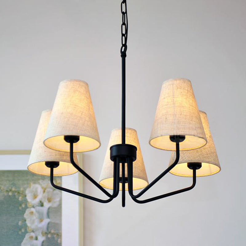 Fabric Conical Hanging Chandelier - Cueteks