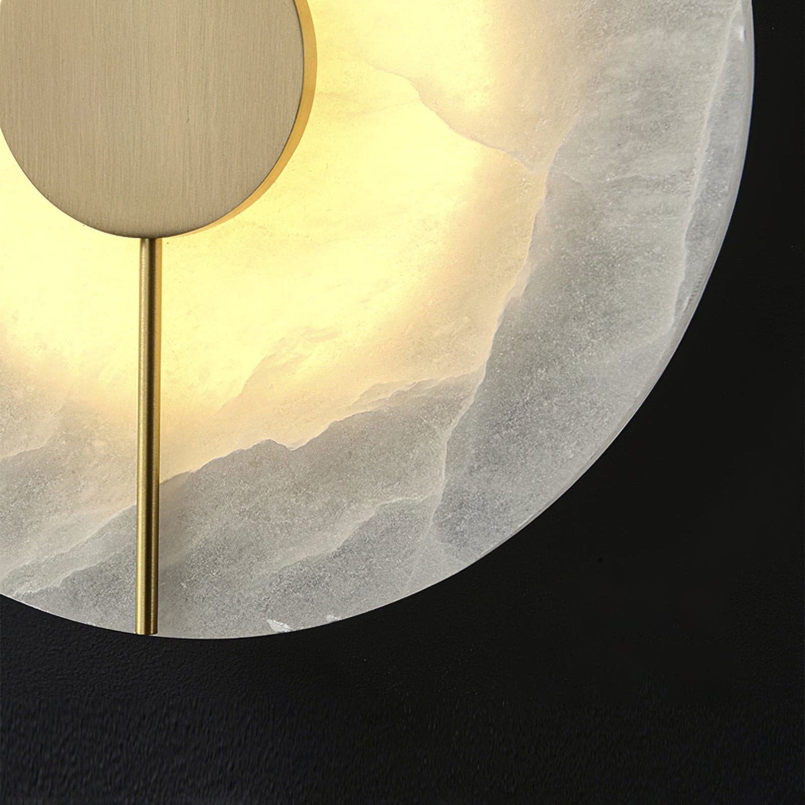Zen Harmony Round Marble Wall Light - Cueteks