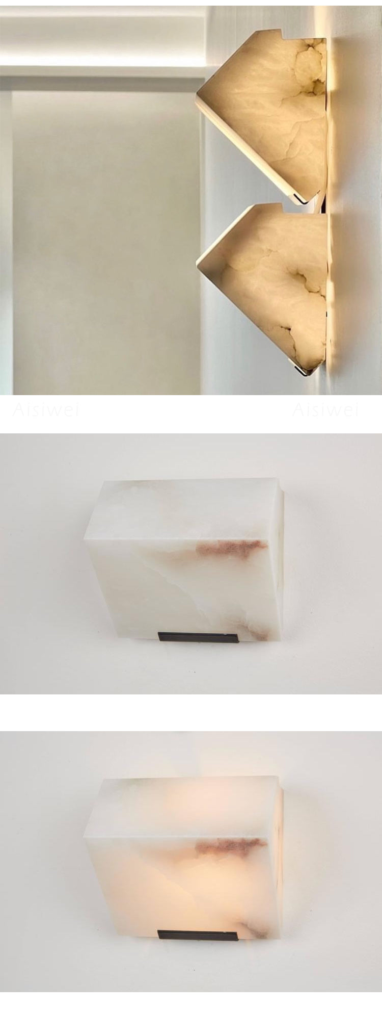 Elegant Alabaster Wall Light - Cueteks