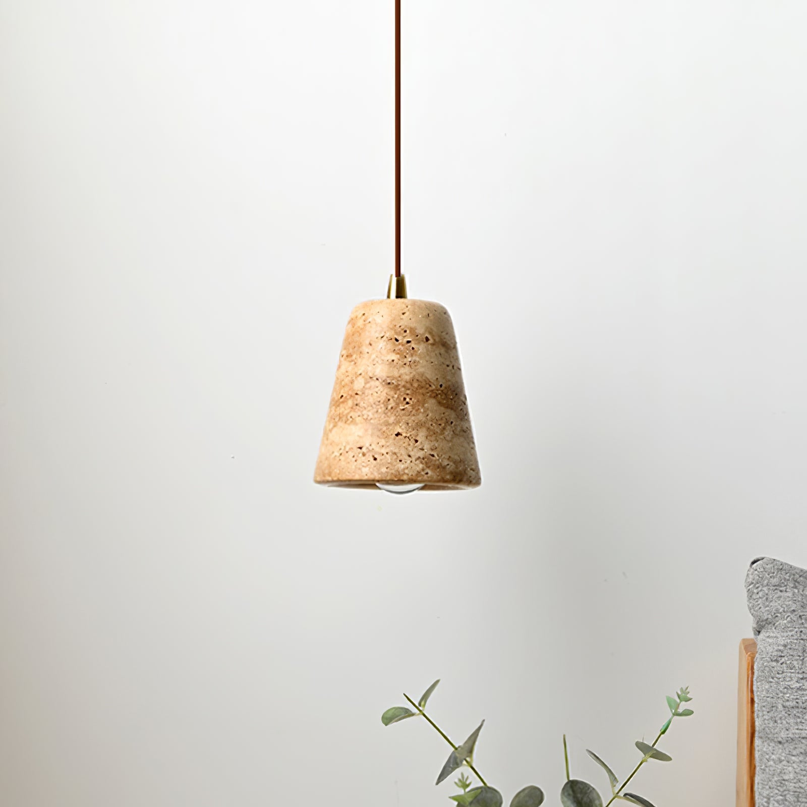 Yellow Travertine Cone Chandelier - Cueteks