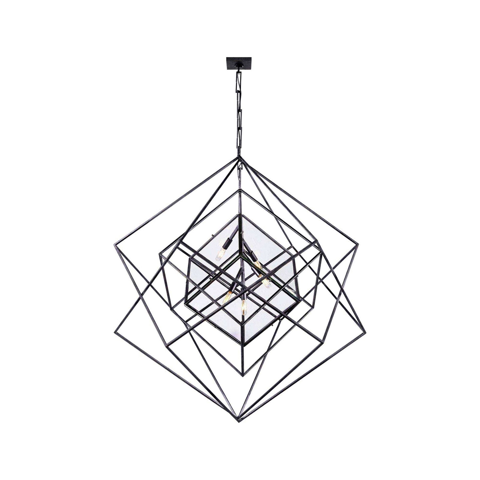 Contemporary Abstract Metal Chandelier - Cueteks