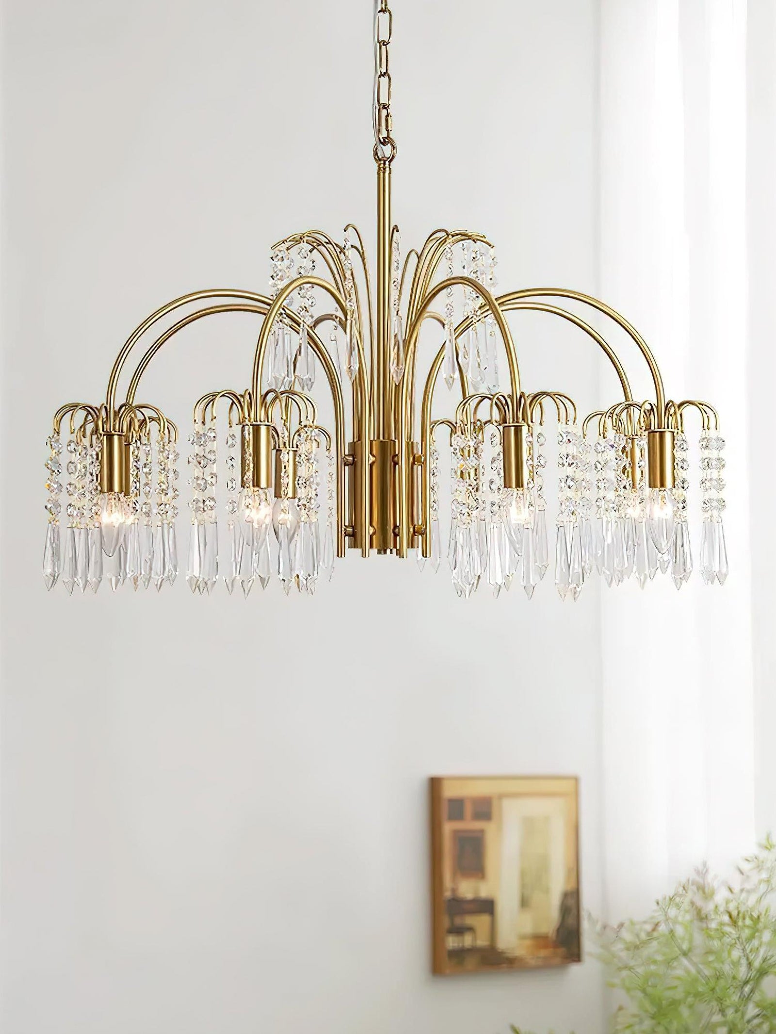 Crystal waterfall chandelier - Cueteks