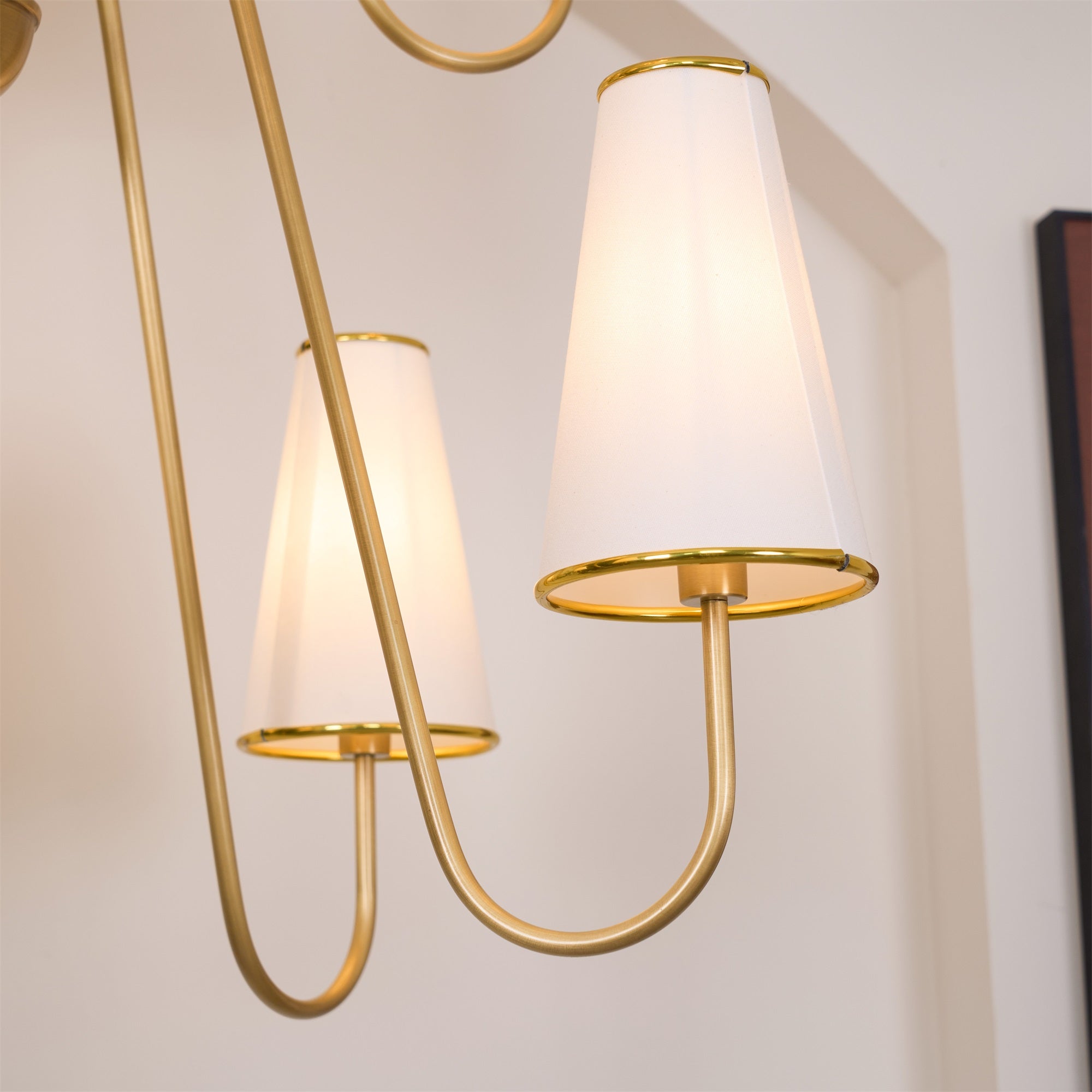 Gold Two-Tier Montreuil  Chandelier - Cueteks