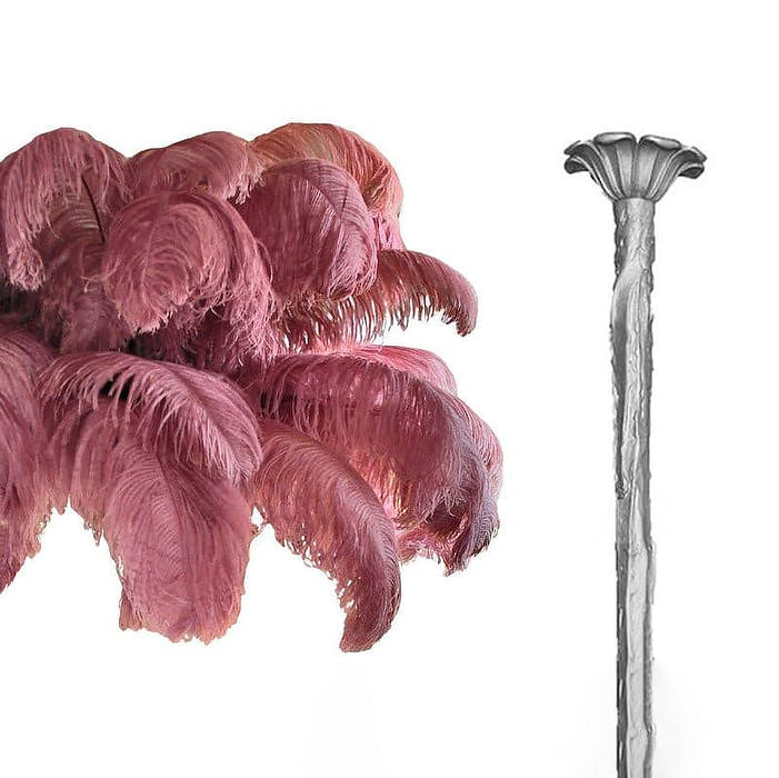 Colorful Ostrich Feather Chandelier - Cueteks