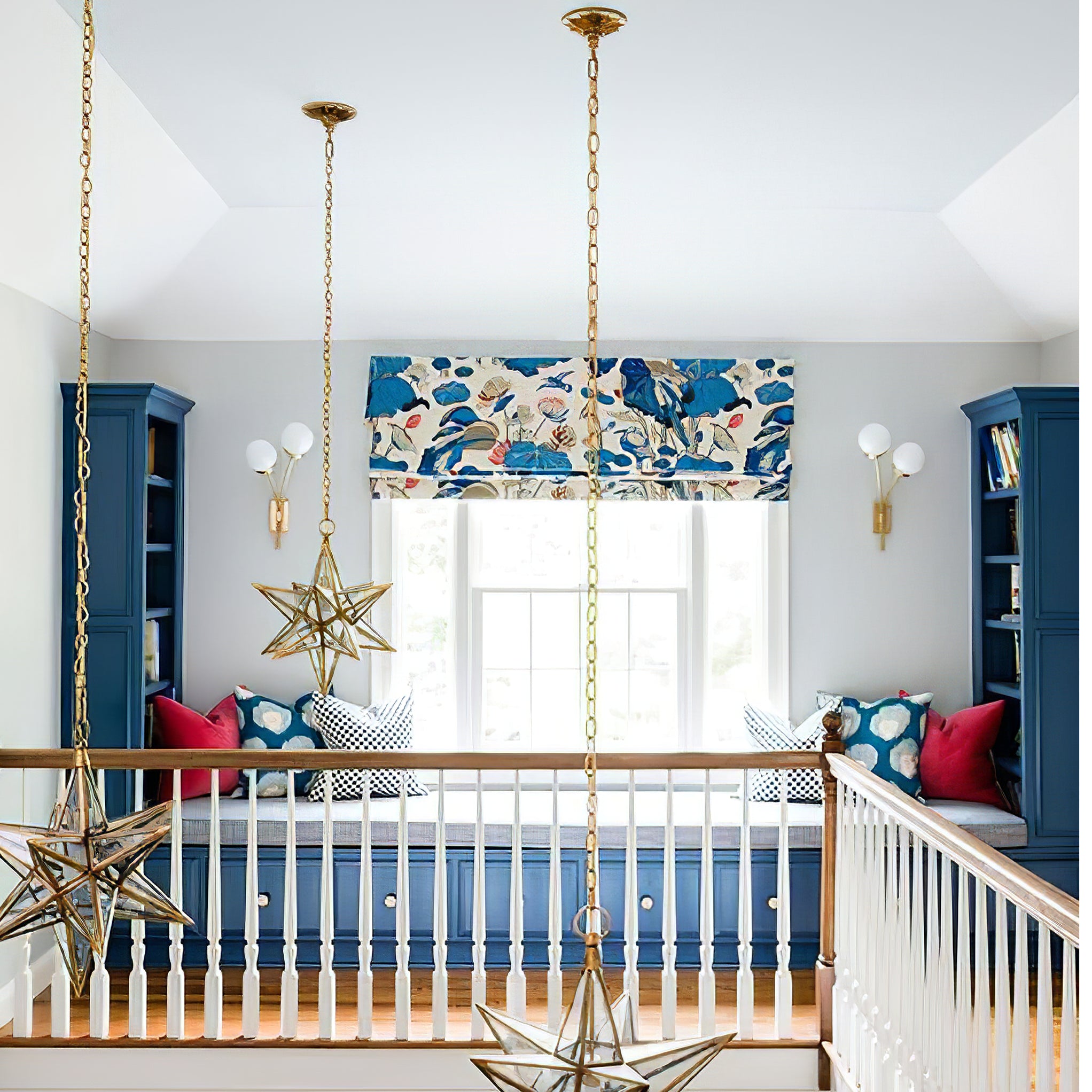 Wall sconces in a room with separate ceiling lights