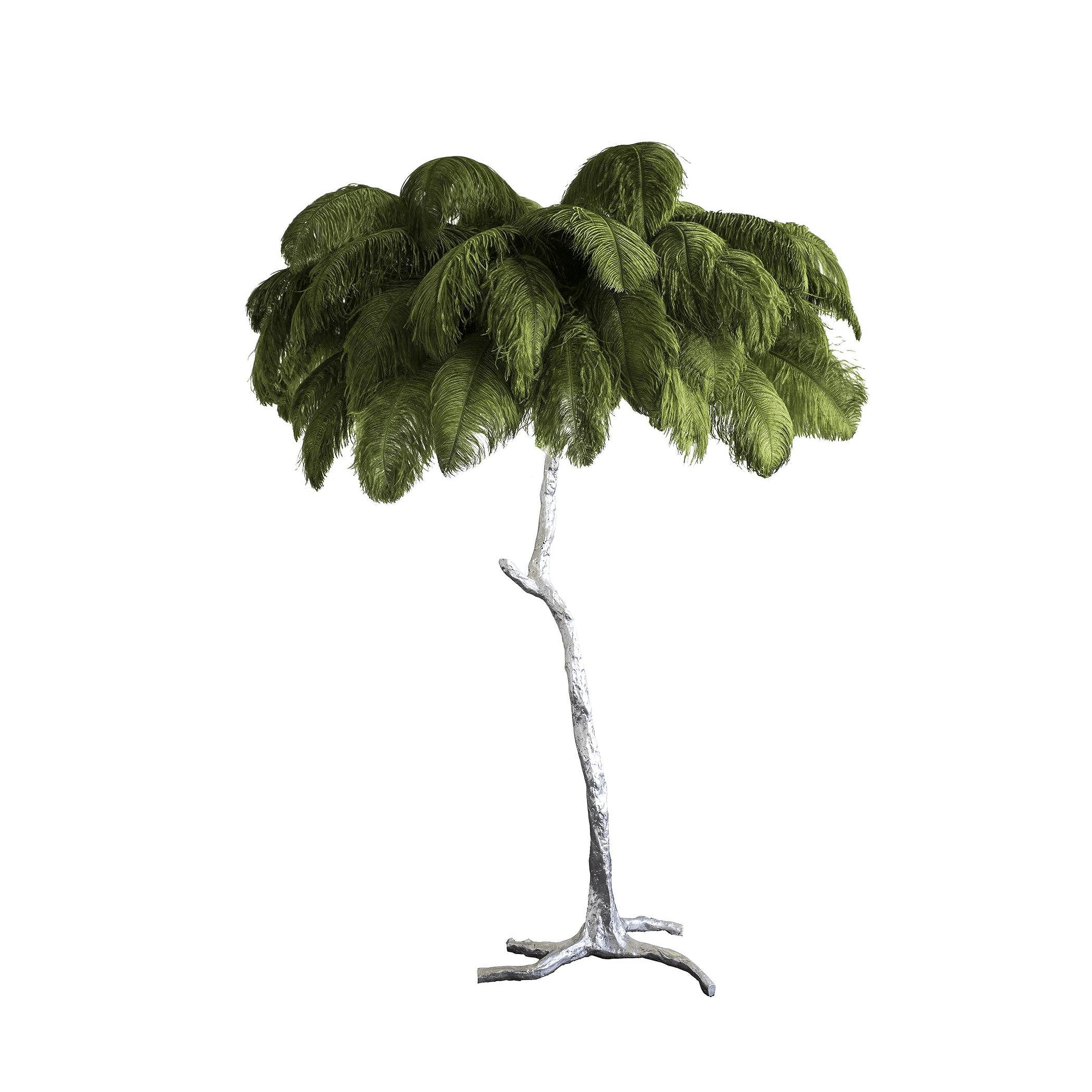 Colorful Ostrich Feather Floor Lamp - Cueteks