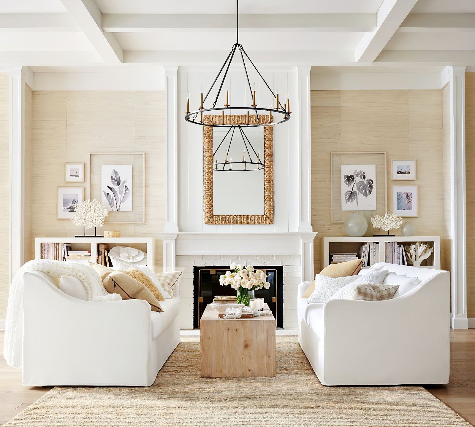 Black Round Farmhouse Candle Chandelier - Cueteks