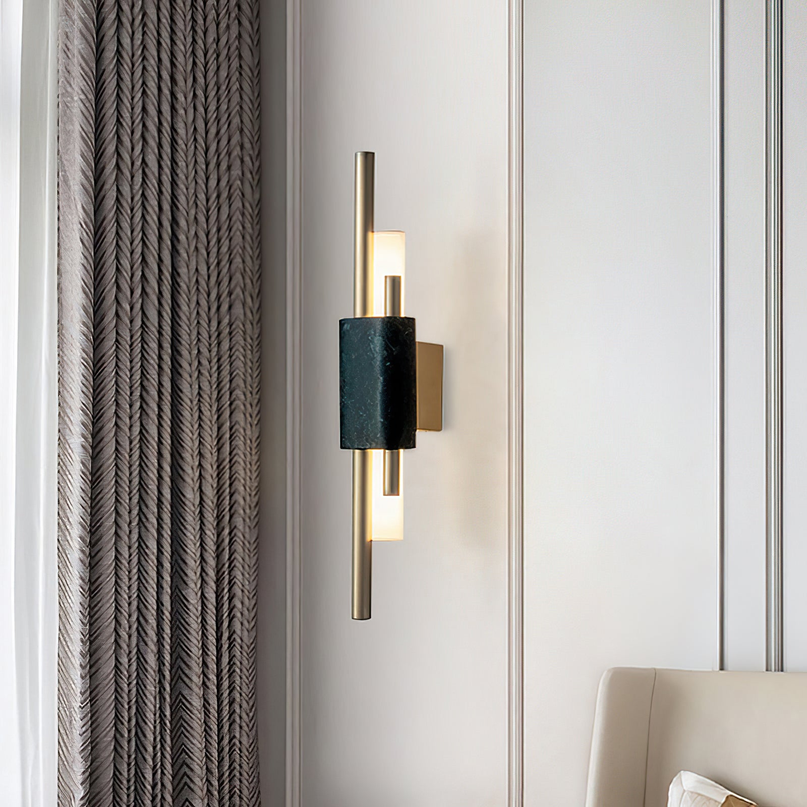 Bert Frank Tanto Marble Linear Wall Light - Cueteks