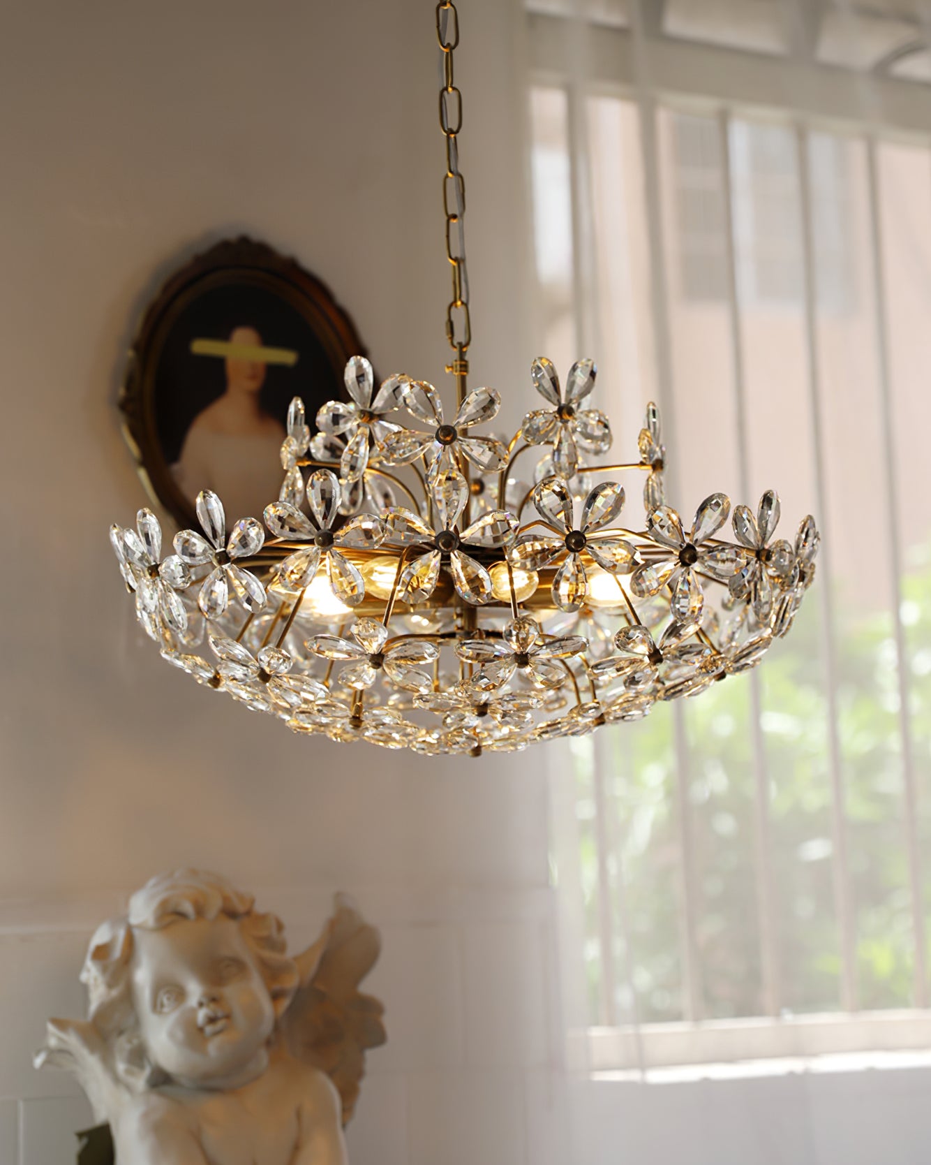 Blossom Crystal Flower Chandelier - Cueteks