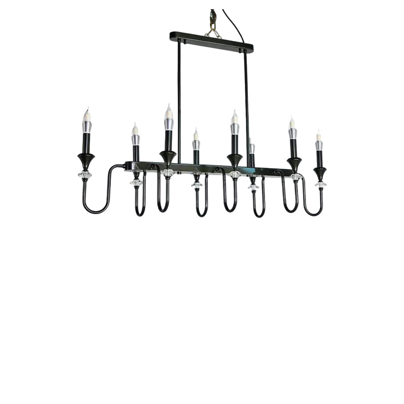 Vintage Iron Scroll Chandelier - Cueteks