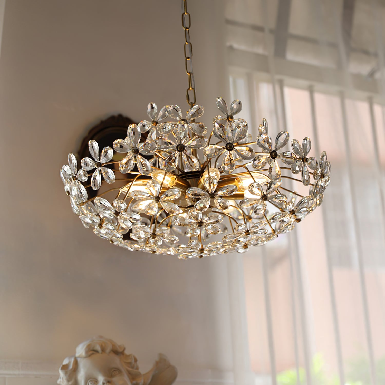 Blossom Crystal Flower Chandelier - Cueteks