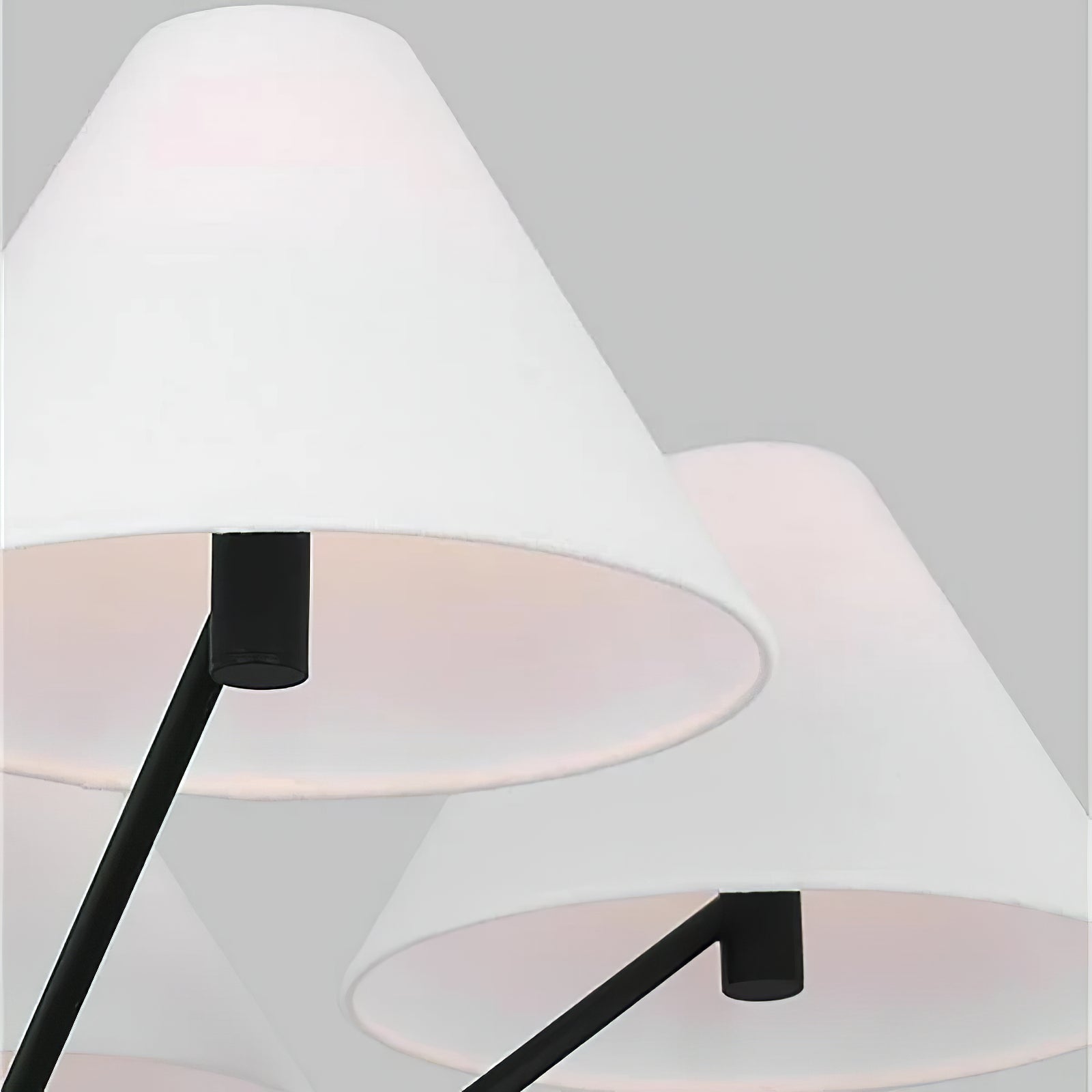 Minimalist Black Fabric Shade Chandelier - Cueteks