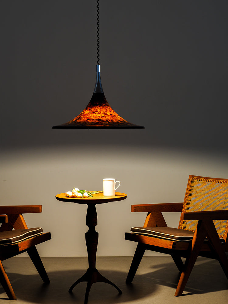 Vintage painted adjustable Pendant Light - Cueteks