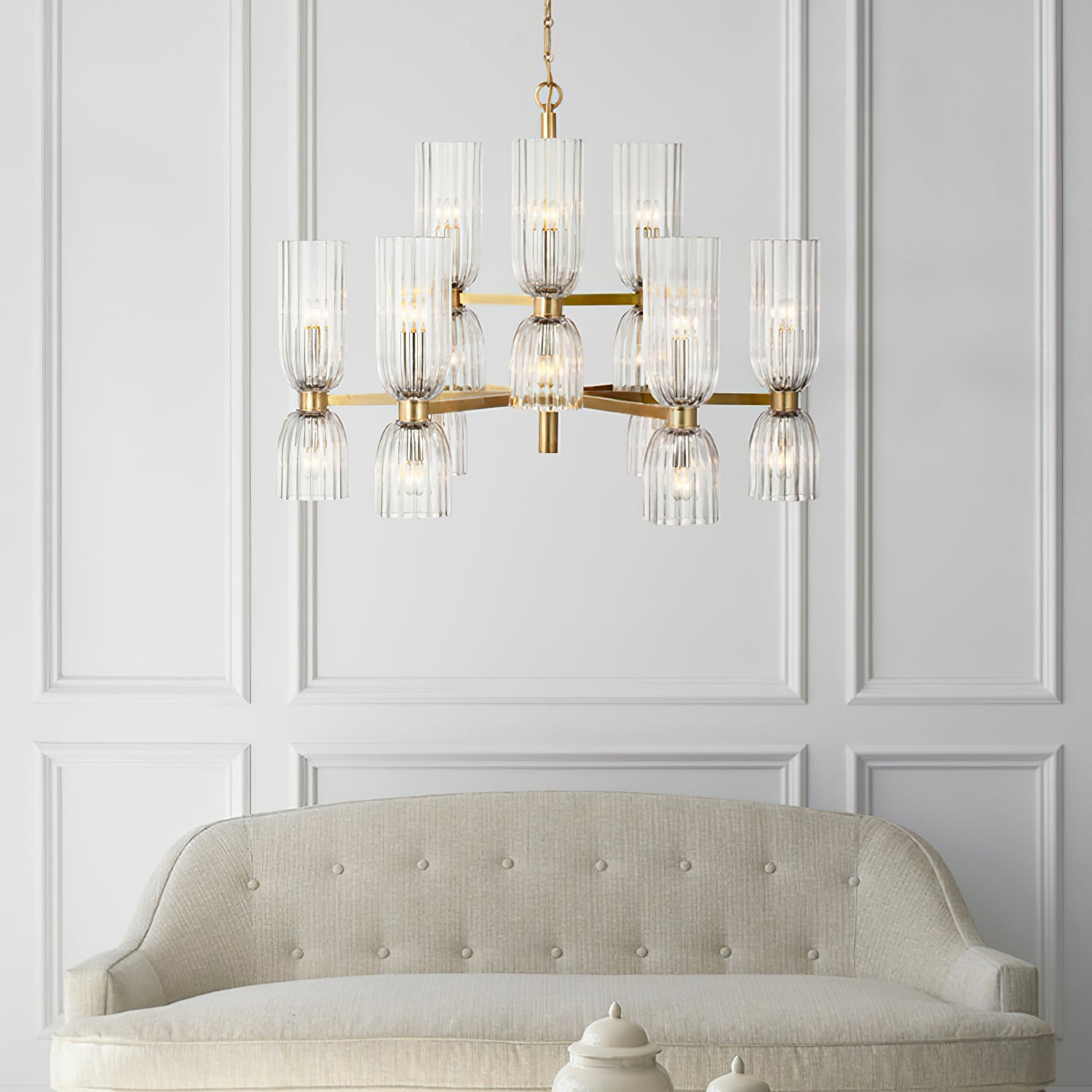 Asalea Double Layer Chandelier - Cueteks