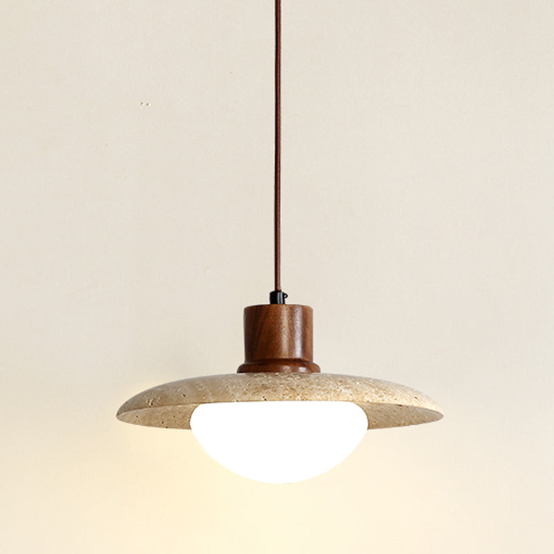 Japanese Modern Travertine Hanging Light - Cueteks
