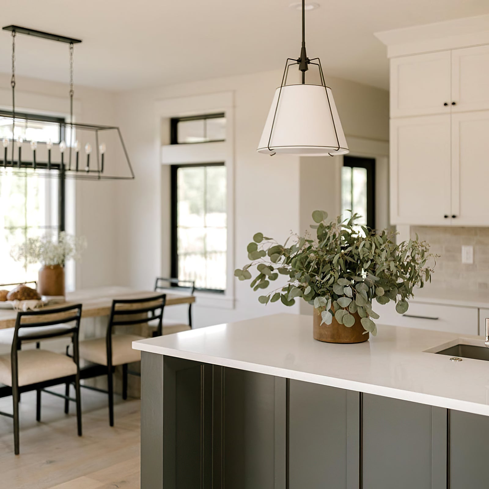 Renée Conical Gold and Fabric  Pendant Lamp - Cueteks