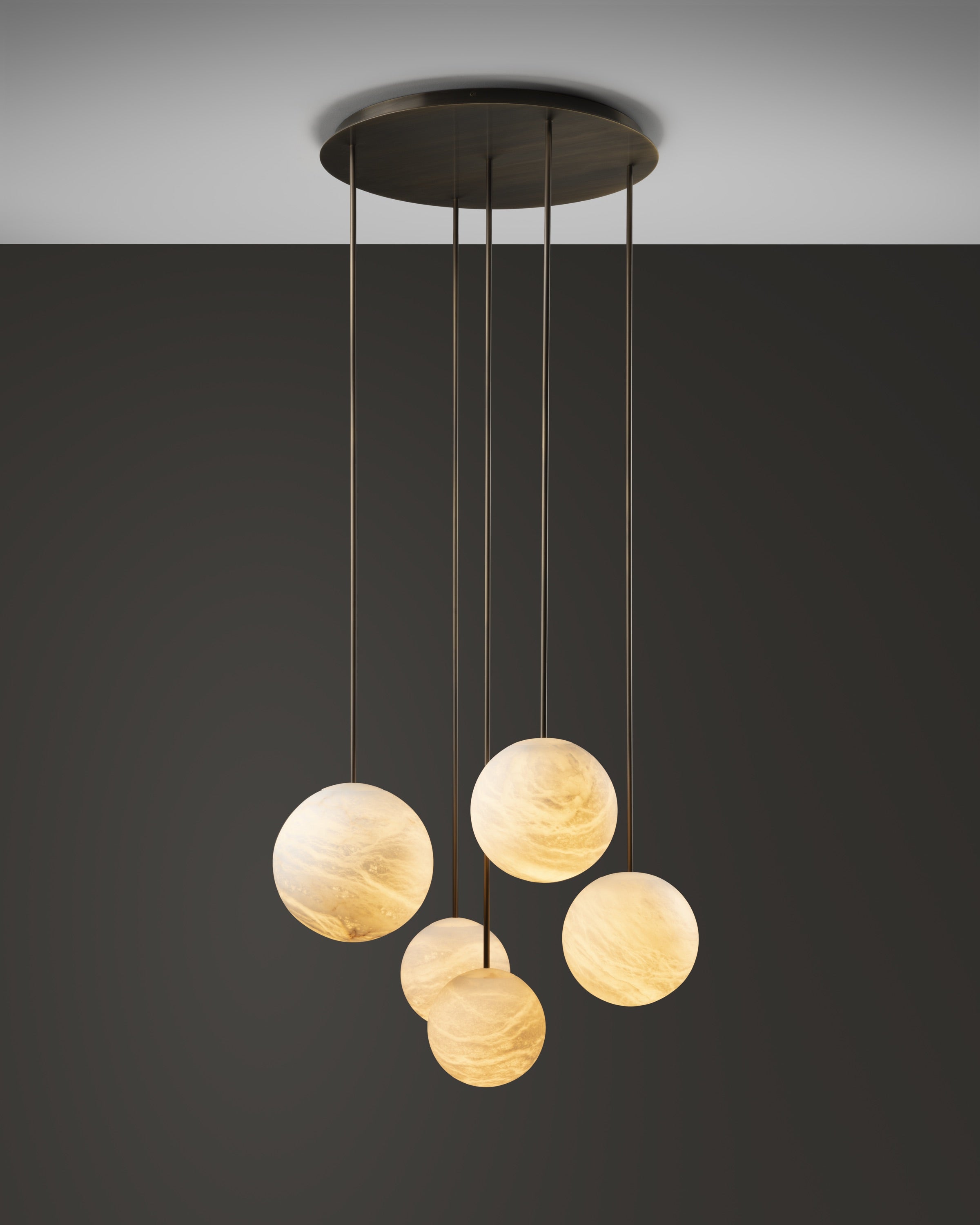 Luxury Multi-Globe Alabaster Pendant Light - Cueteks