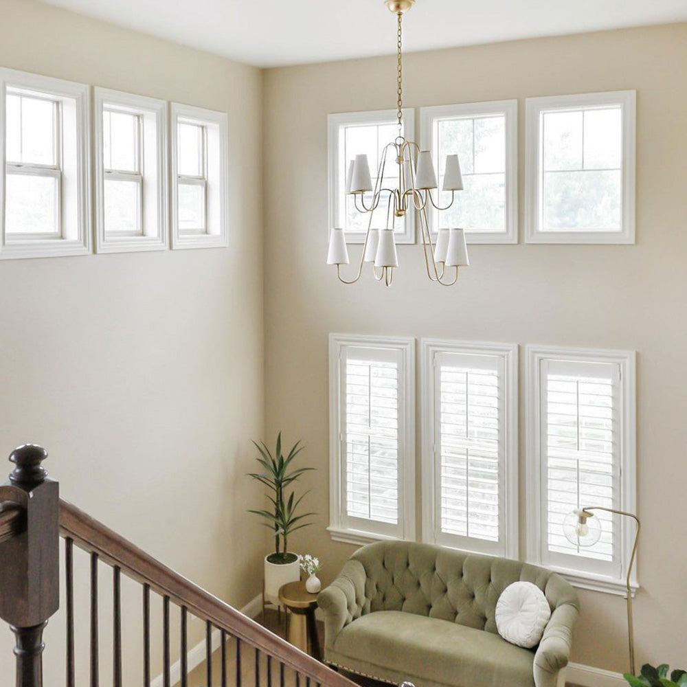 Gold Two-Tier Montreuil  Chandelier - Cueteks