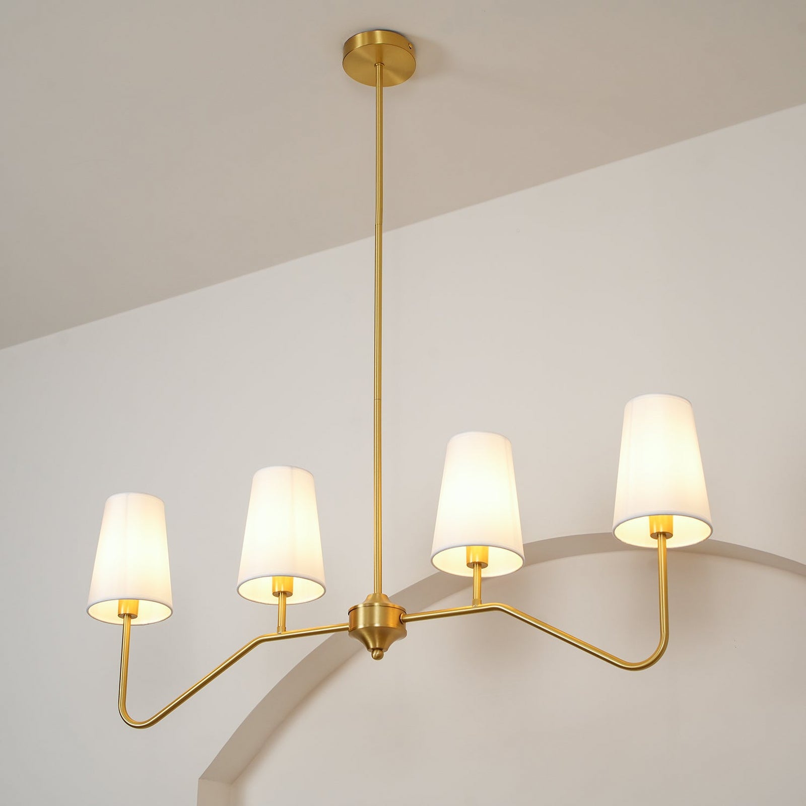 Daphne Brass Linear American Chandelier - Cueteks