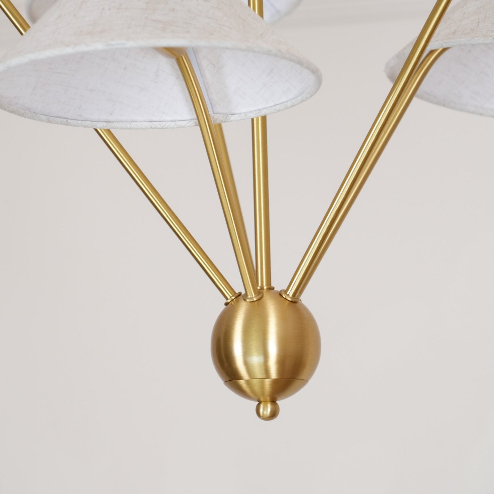 5-Arm Fabric Cone Chandelier - Cueteks