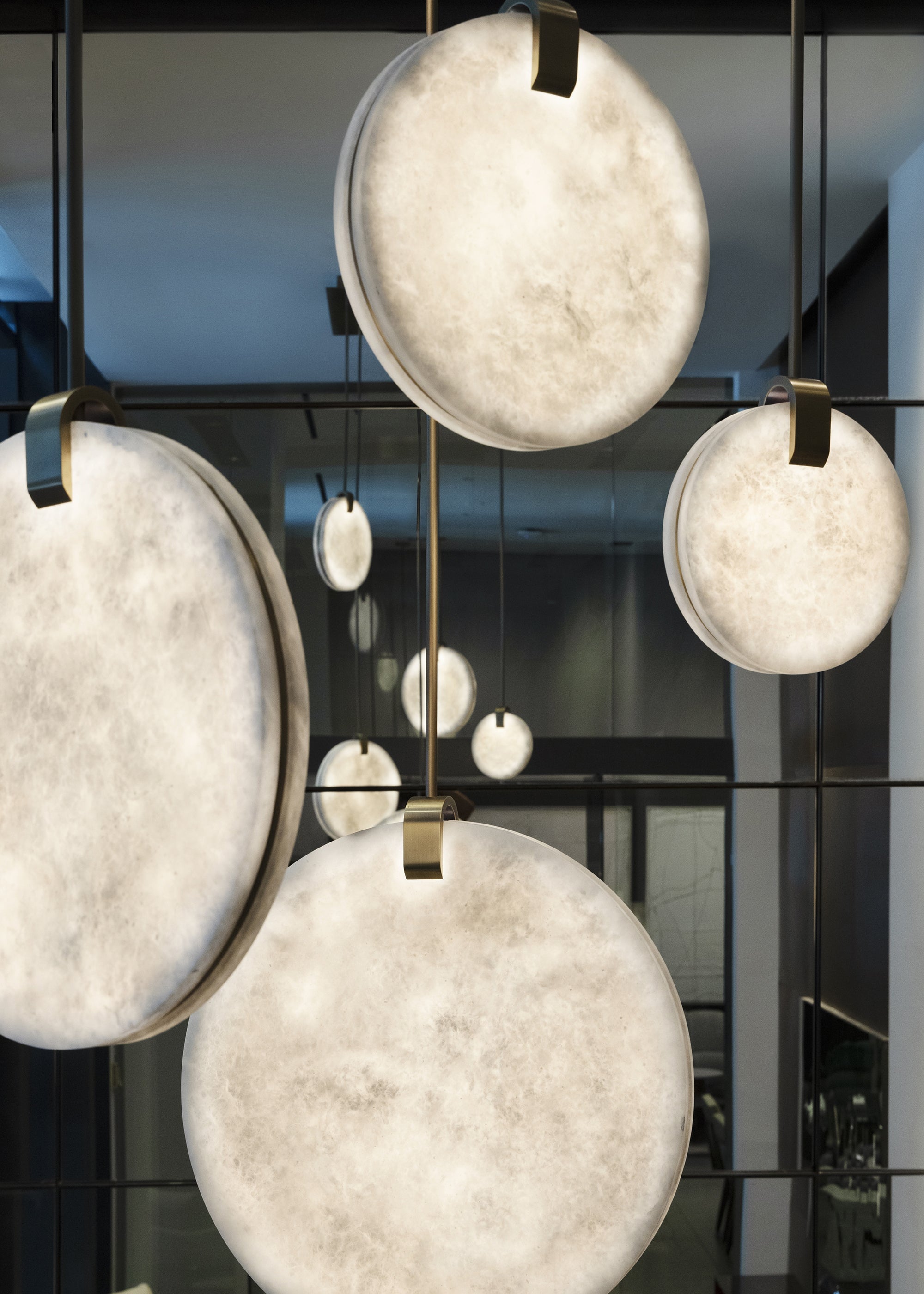 Tiered Alabaster Staircase Chandelier - Cueteks