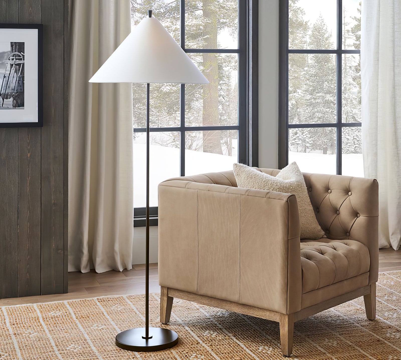 Ellis brass floor lamp - Cueteks