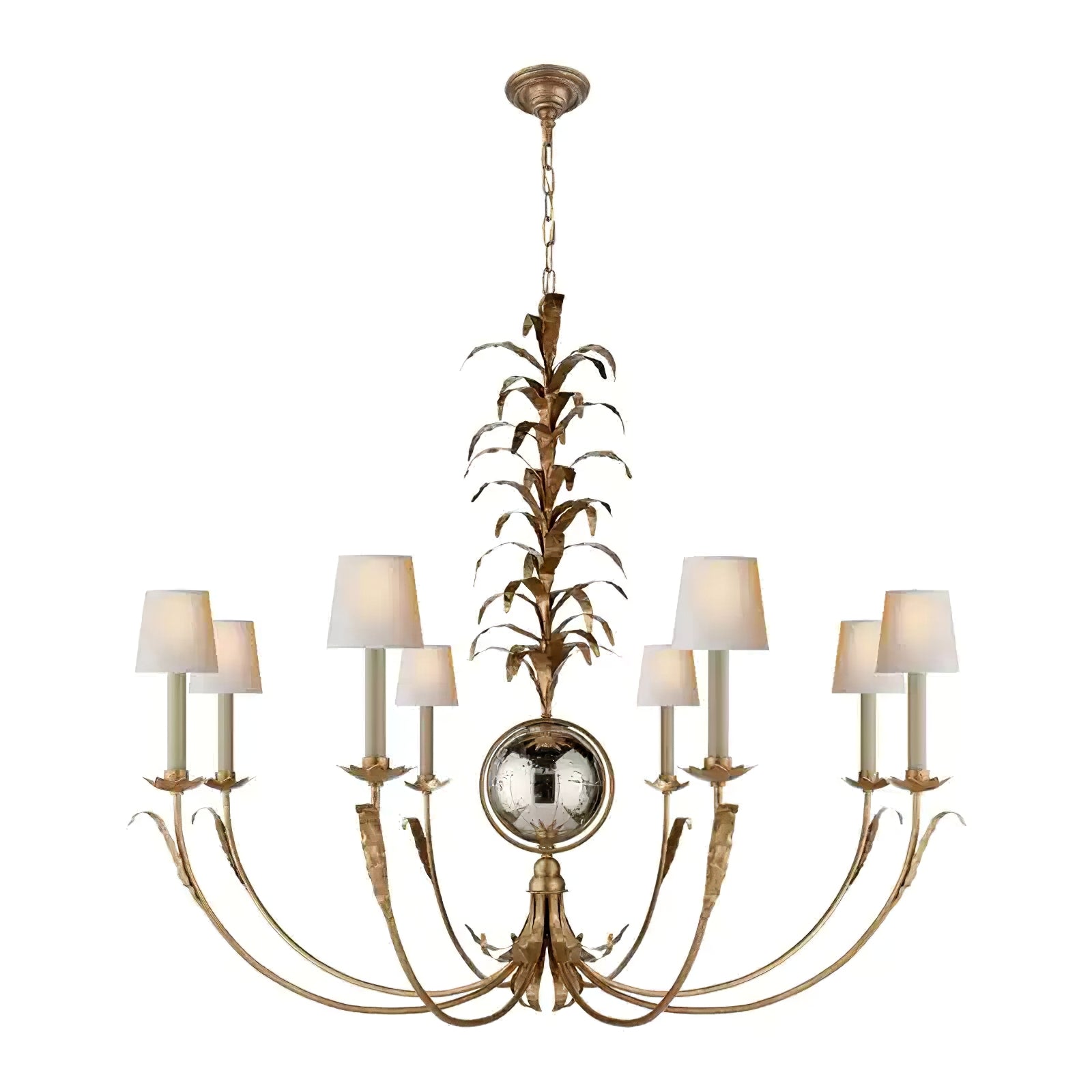 vintage gold leaf Gramercy chandelier - Cueteks