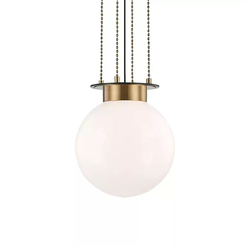 Opal Globe Gunther Pendant Light - Cueteks