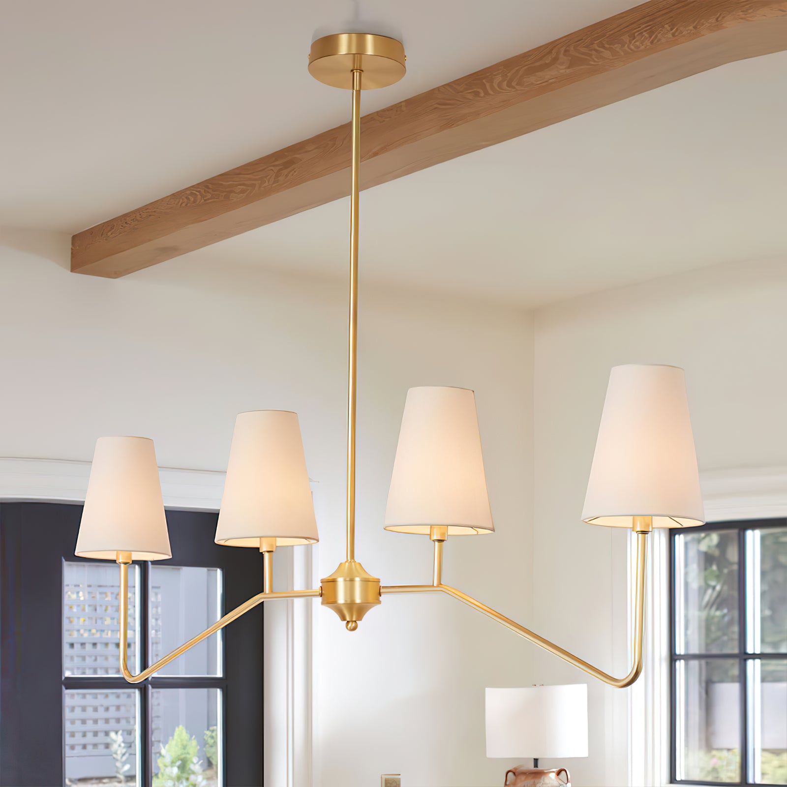 Daphne Brass Linear American Chandelier - Cueteks