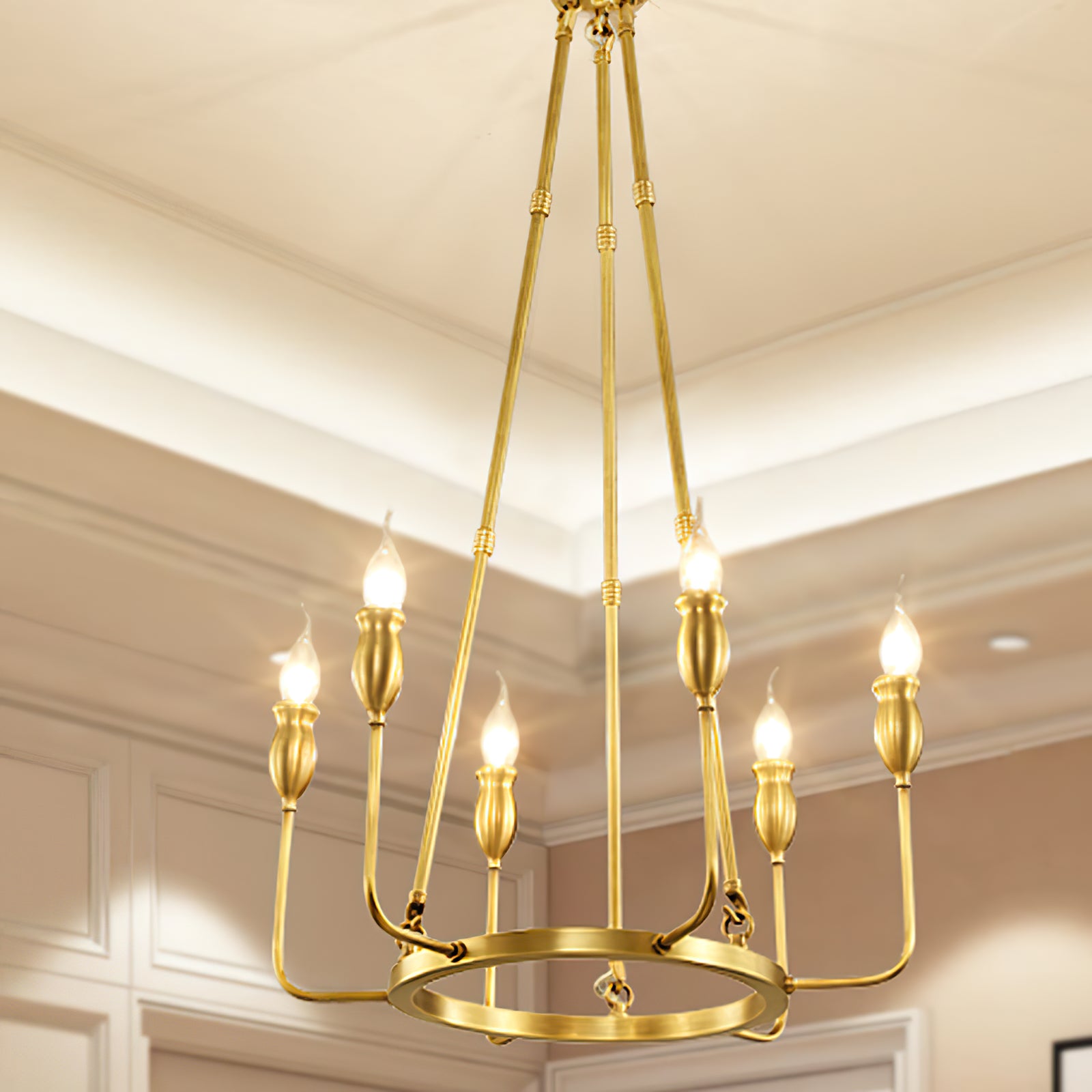 Classic ring candlestick chandelier - Cueteks