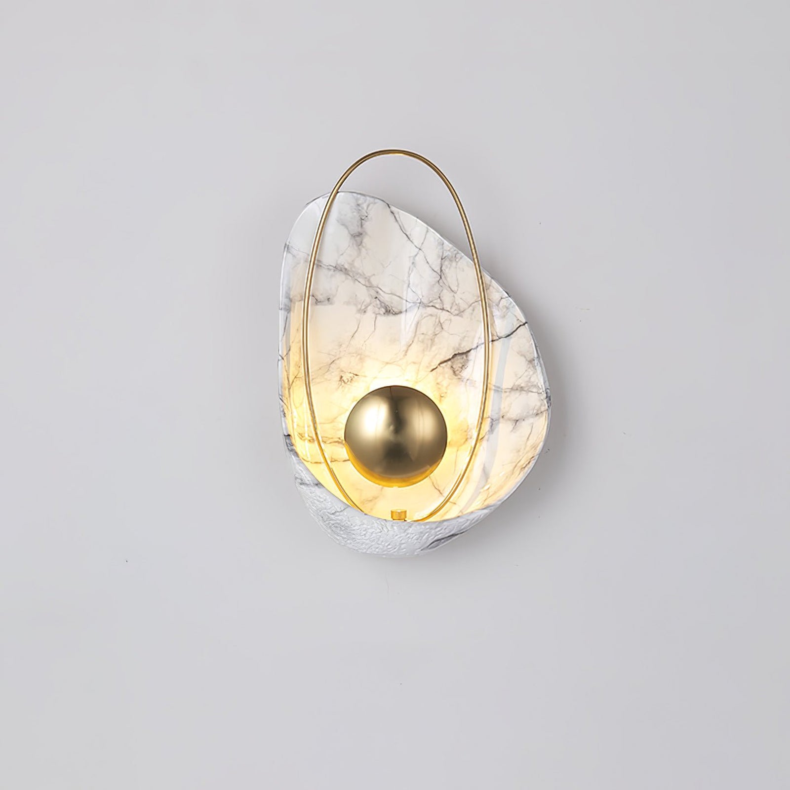 Artisan Shell Marble Wall Sconce - Cueteks