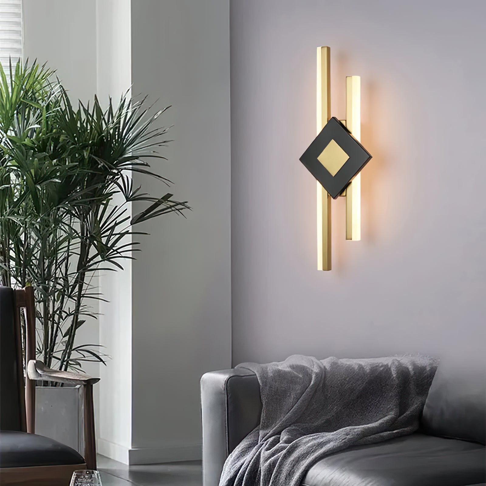 Green Marble Square LED Wall Light - Cueteks