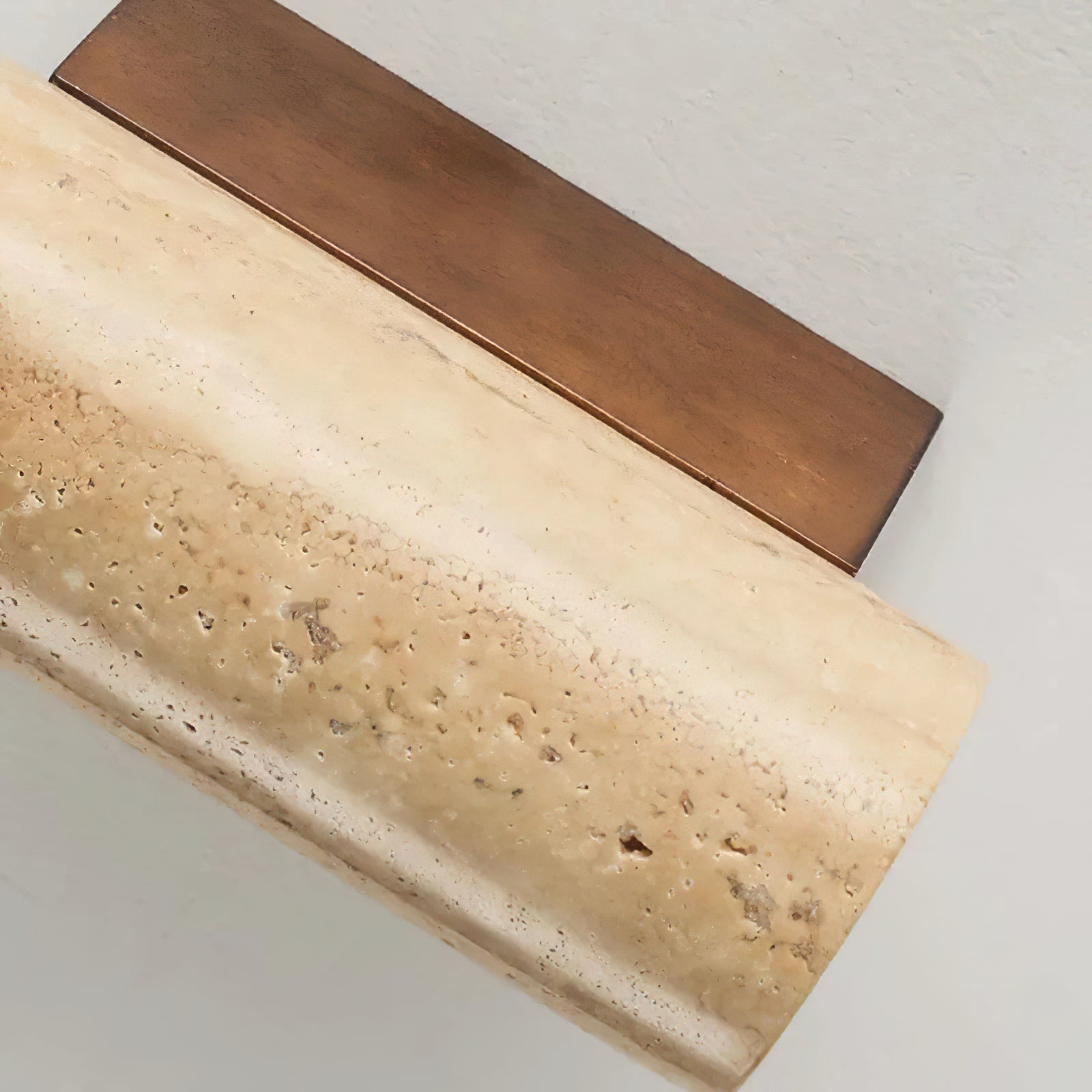 Travertine Cylinder Wall Lamp - Cueteks