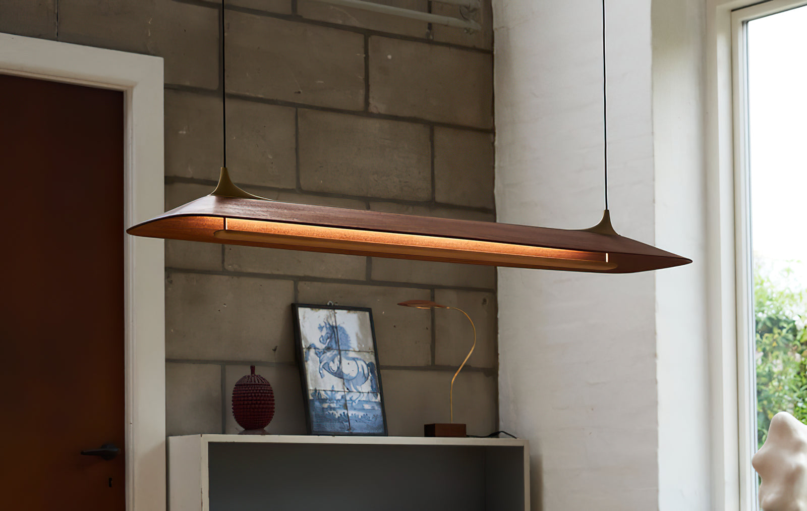 Mernoe walnut pendant lamp - Cueteks