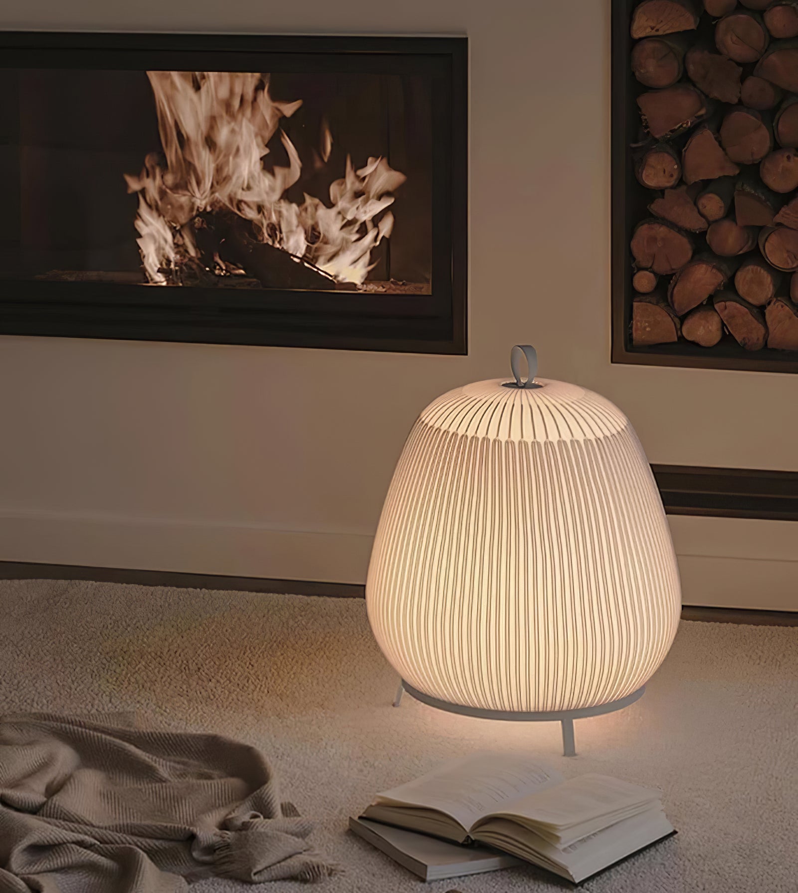 Textured Dome  Lantern Knit Table Lamp - Cueteks