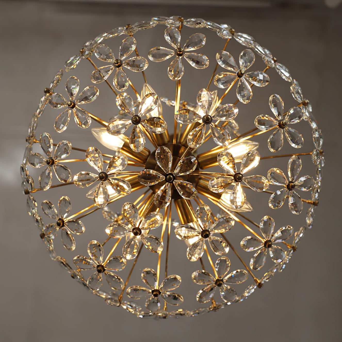 Blossom Crystal Flower Chandelier - Cueteks