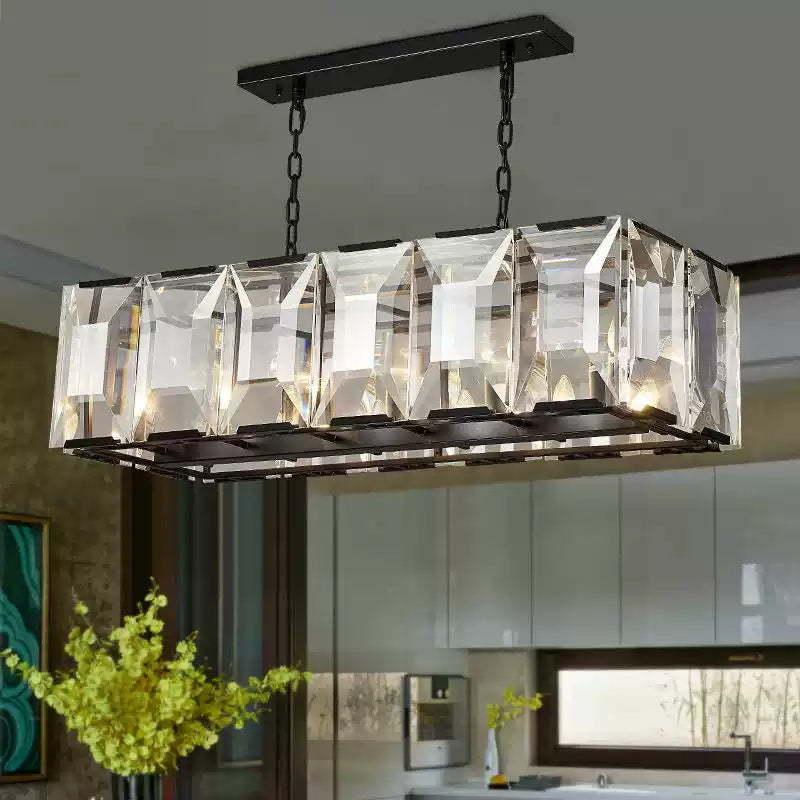 Crystal Rectangular Chandelier - Cueteks