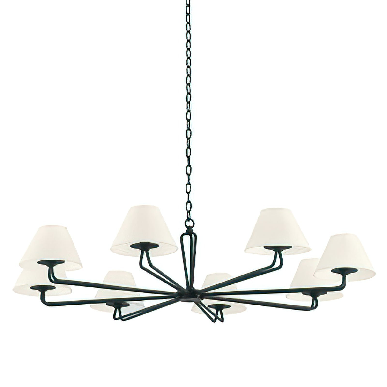 Iron Fabric Shade Chandelier - Cueteks