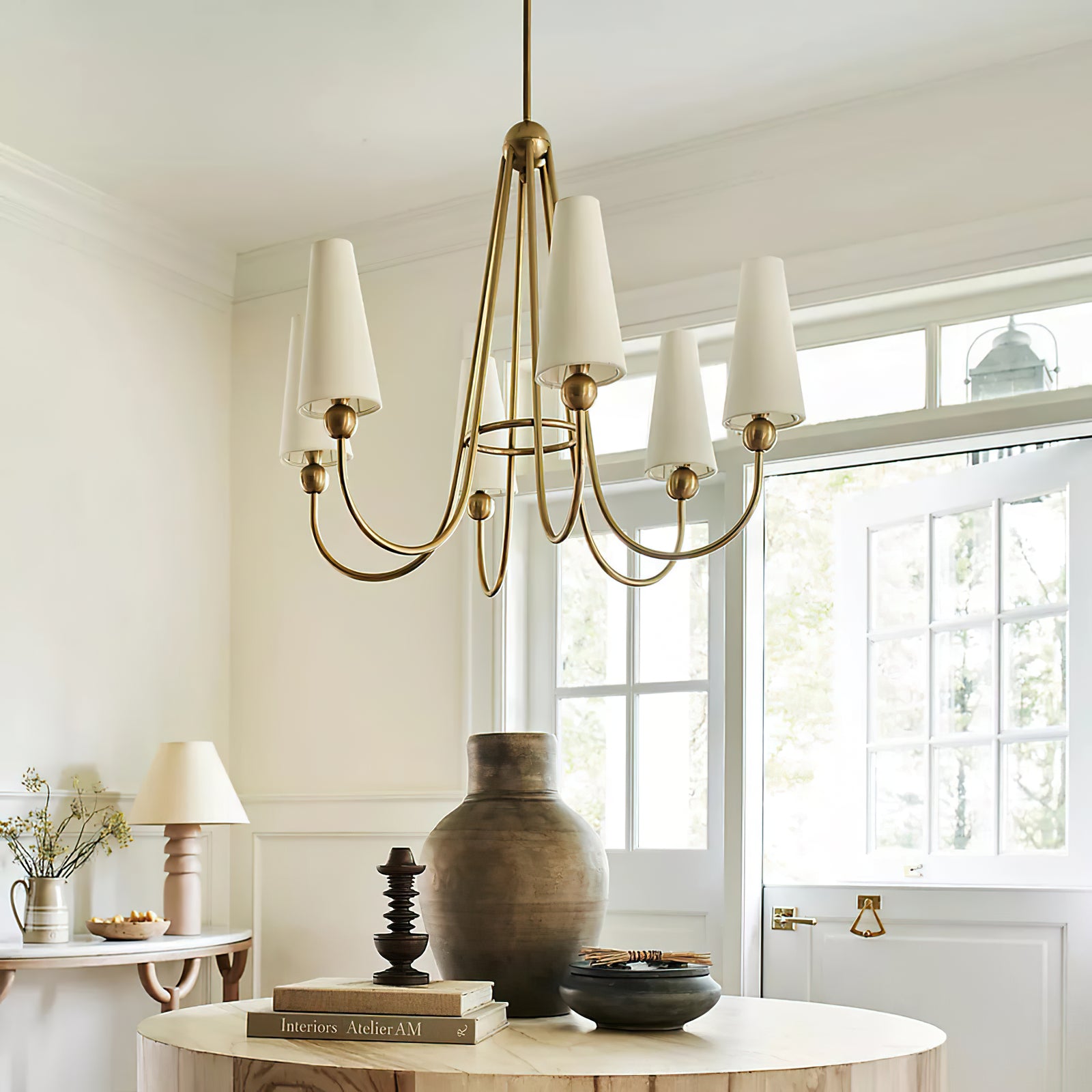 Brass Frame Mavis Chandelier - Cueteks