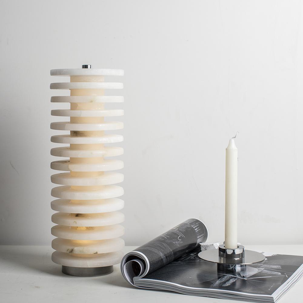 Handmade Alabaster Table Lamp - Cueteks